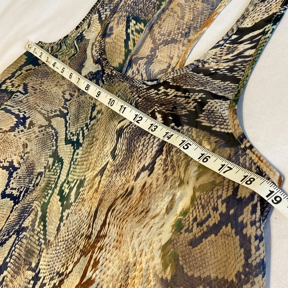 Show Me Your MuMu Brown & Green Snake Print Tank Top